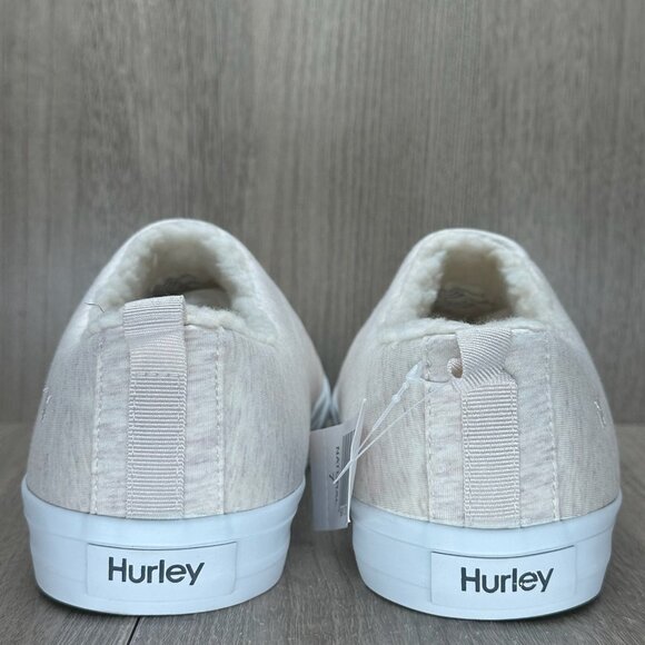 Hurley Arlo Puff Clog Shoes Womens 7M Slip On Sherpa Lined Low Top Cozy Natural - Picture 5 of 13